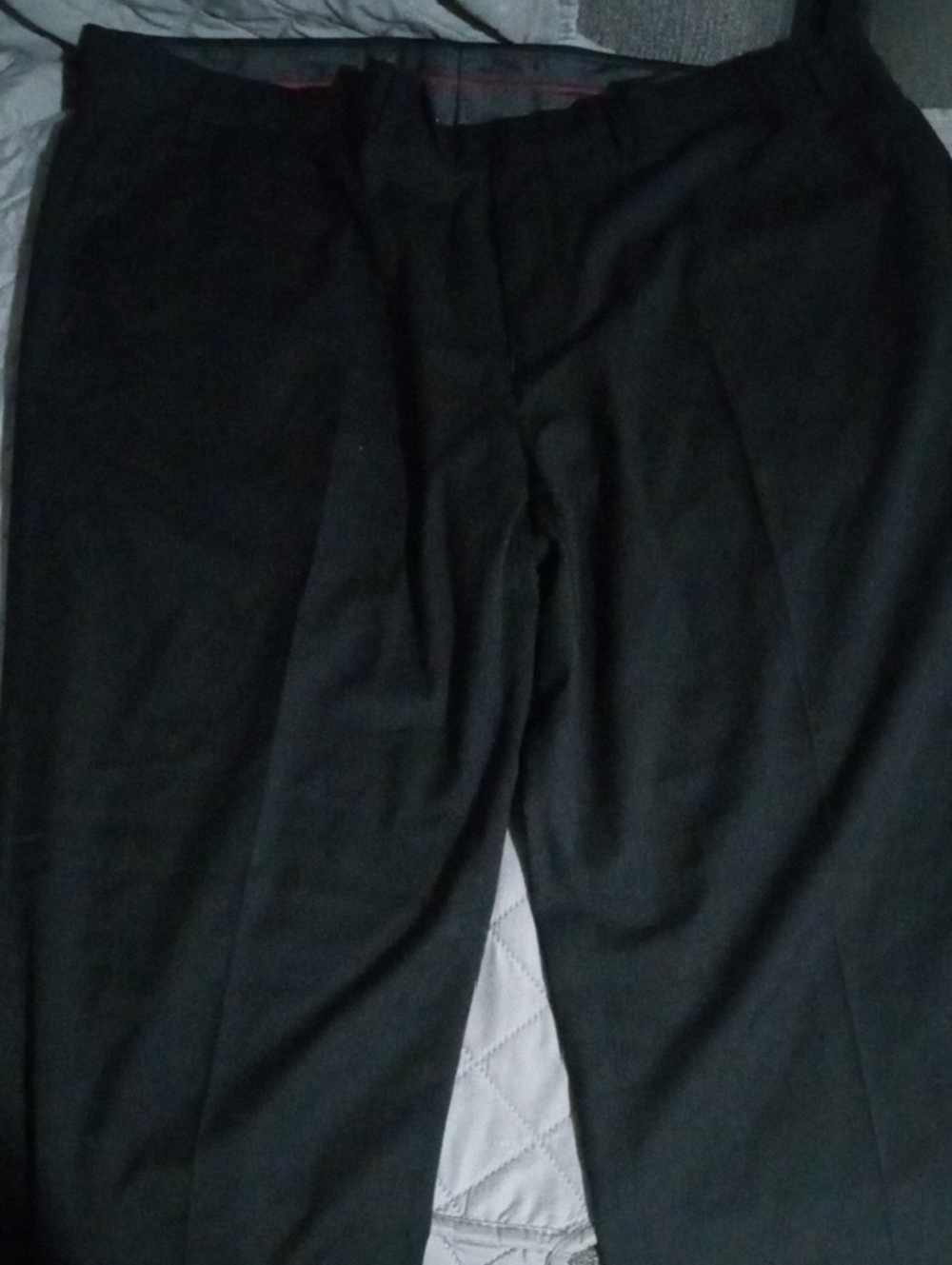 Van Heusen Black Dress Trousers - Straight Leg